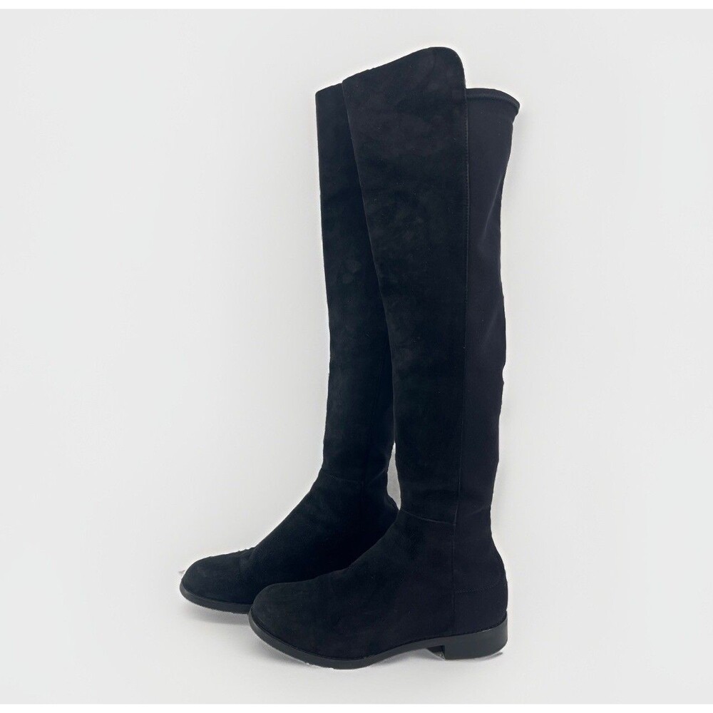 Stuart Weitzman 5050 Suede Stretch Over the Knee Flat Boots Womens US 9 39.5